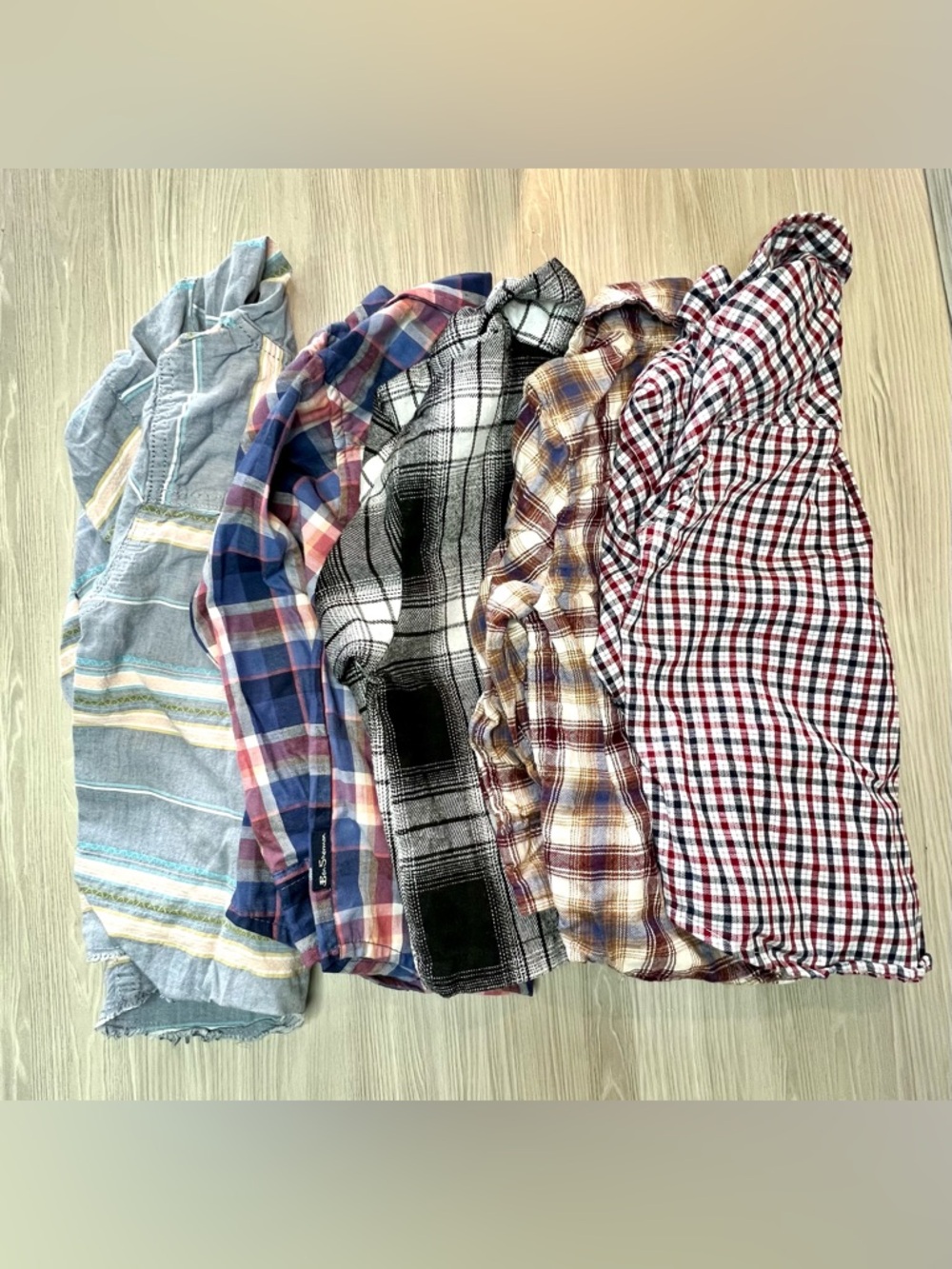 Lot of 5 Boys Toddler Long Sleeve Shirts‎ Size 2T 24mOshKosh Ben Sherman Flannel
